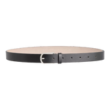Leather Belt with Rounded Buckle