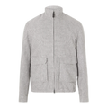 Houndstooth Linen-Blend Bomber Jacket