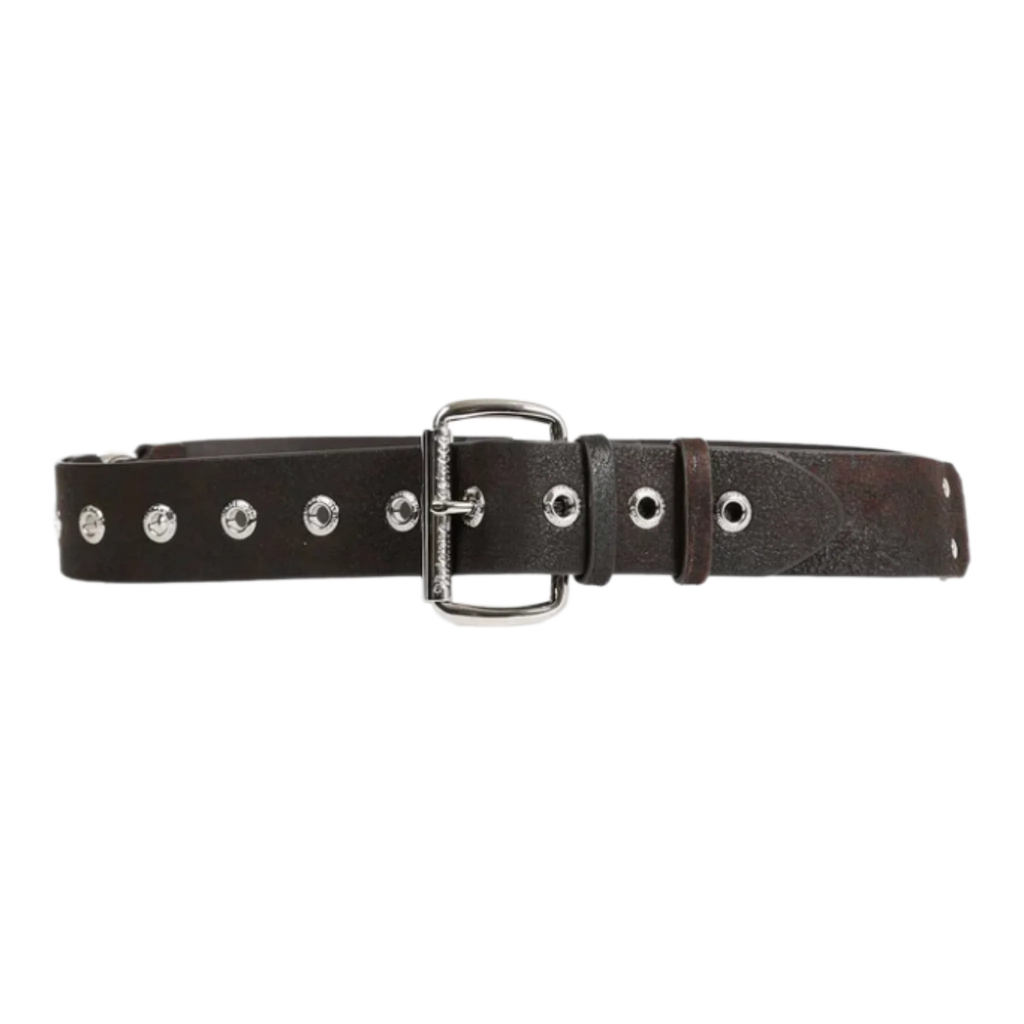 Graffiti Orb Buckle Leather Belt