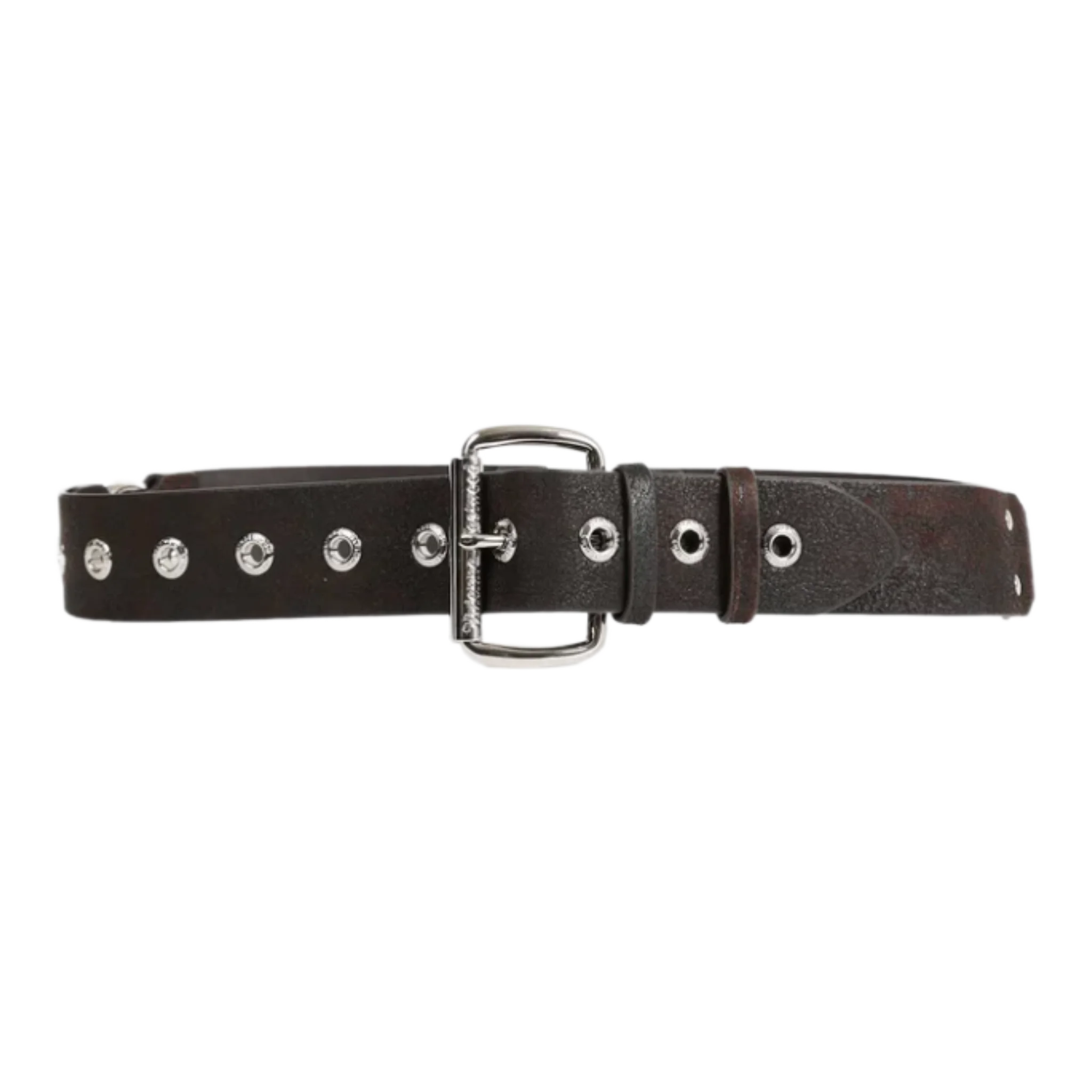 Graffiti Orb Buckle Leather Belt