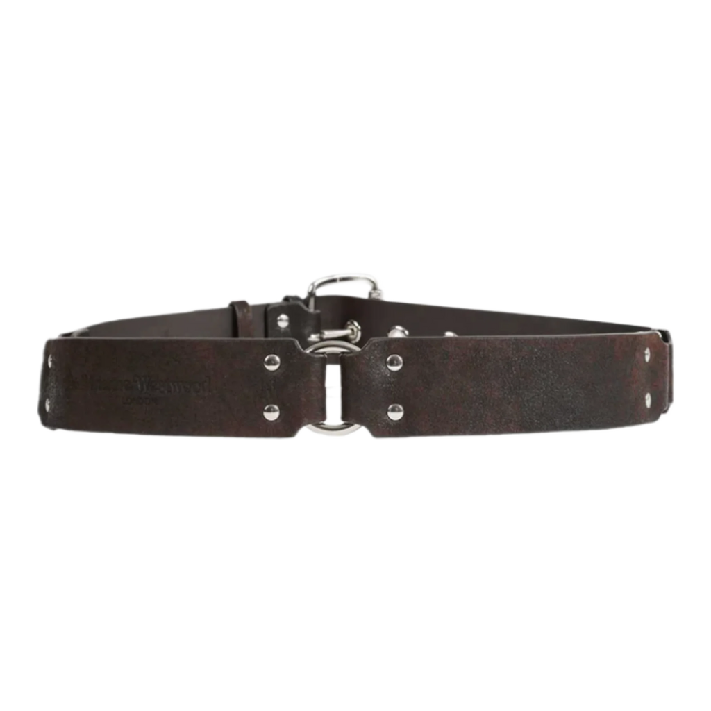 Graffiti Orb Buckle Leather Belt