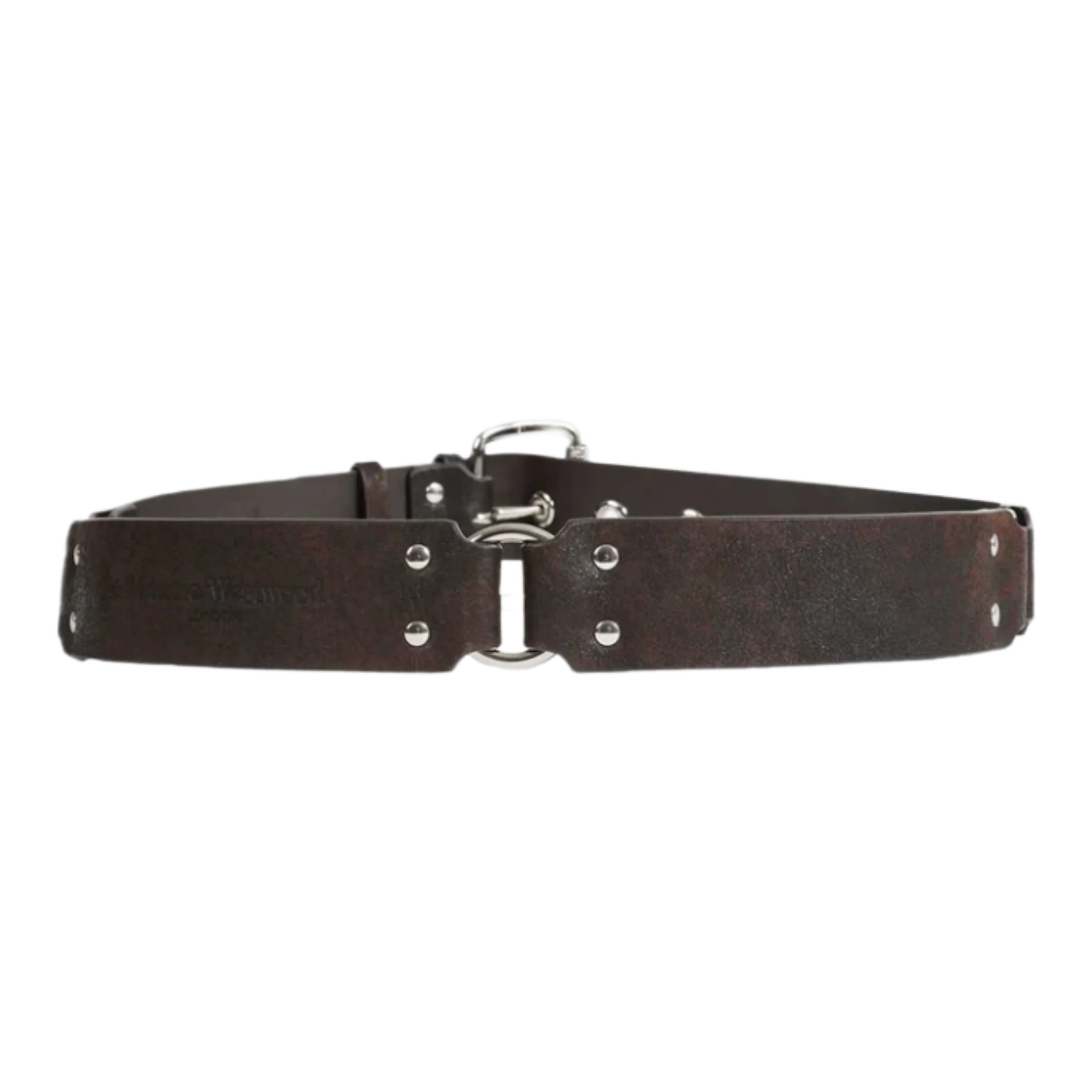 Graffiti Orb Buckle Leather Belt