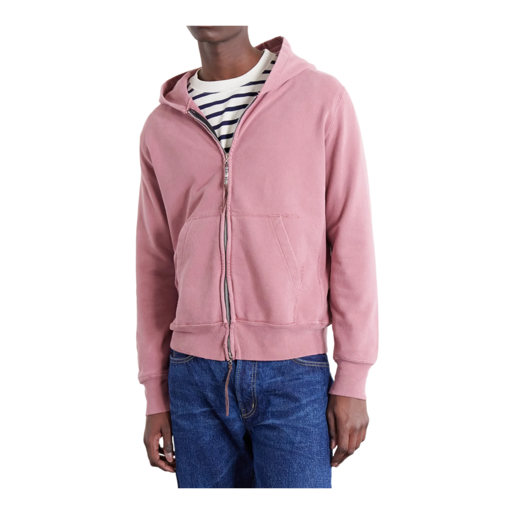 Cotton-Jersey Zip-Up Hoodie