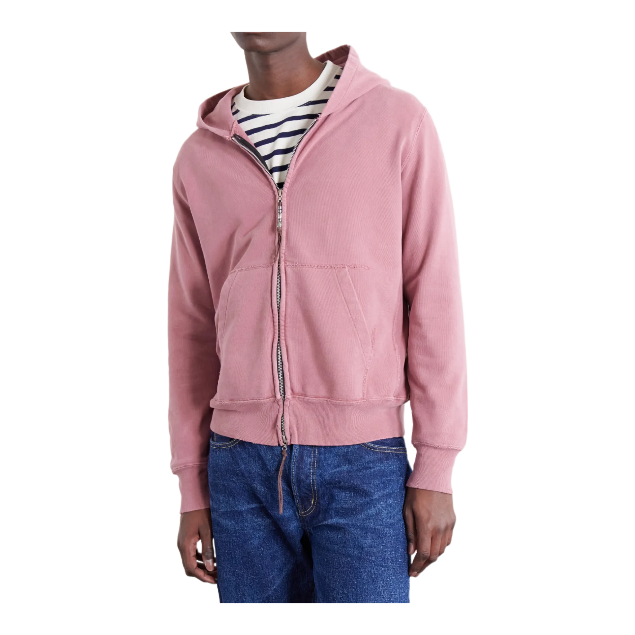 Cotton-Jersey Zip-Up Hoodie