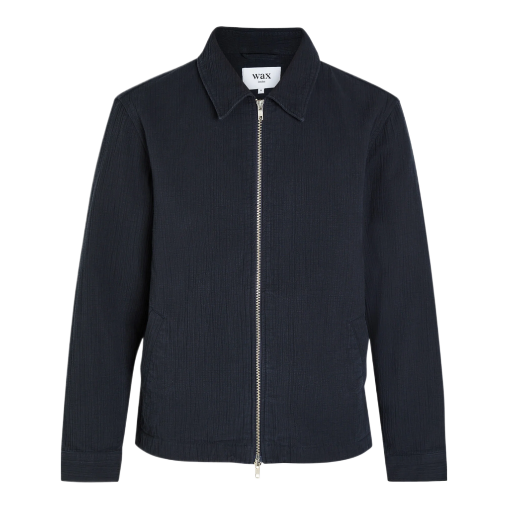 Eldon crinkled cotton and linen-blend jacket