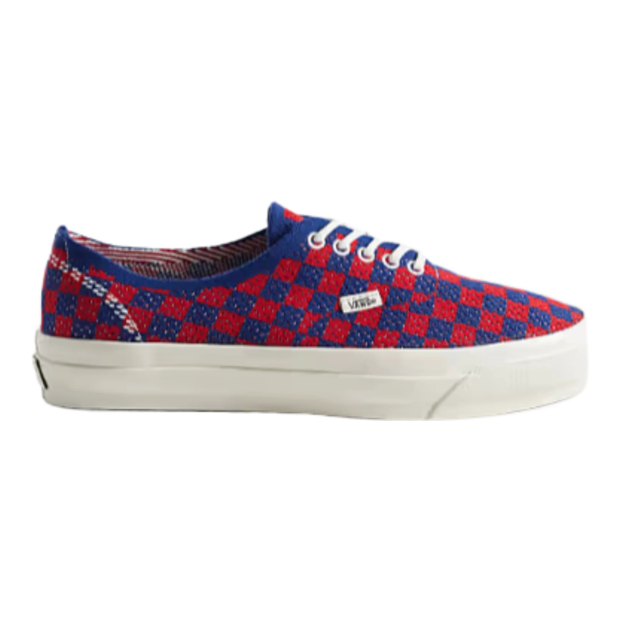 Vans Authentic red and blue checkerboard sneakers
