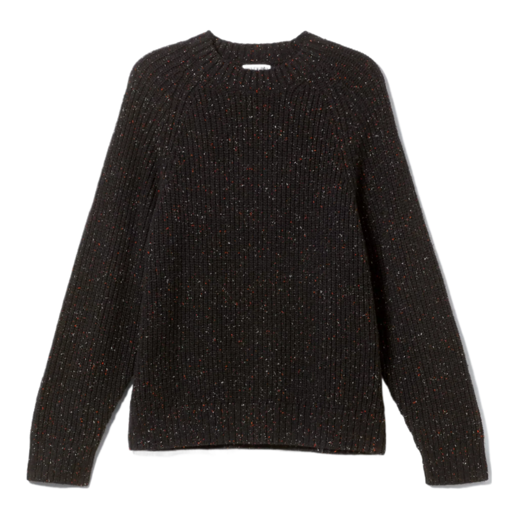 RELAXED FIT NEPPED KNIT SWEATER