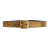 Leather Belt with Logo Buckle