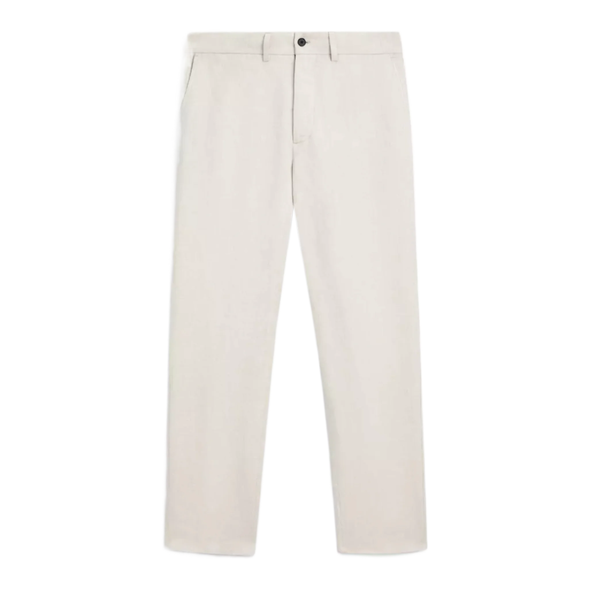 Lightweight linen trousers with herringbone detail