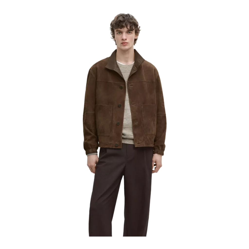 Suede leather jacket
