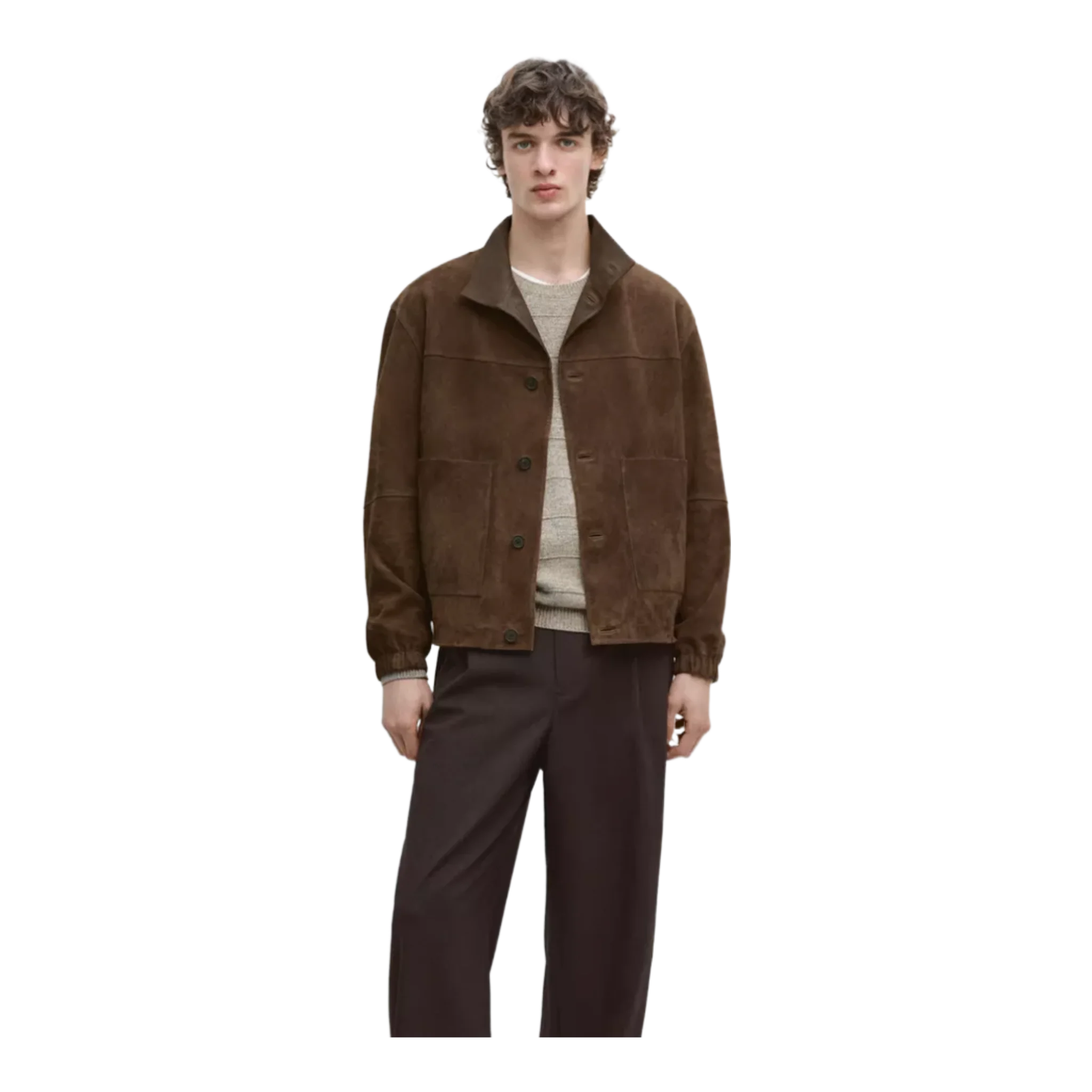 Suede leather jacket