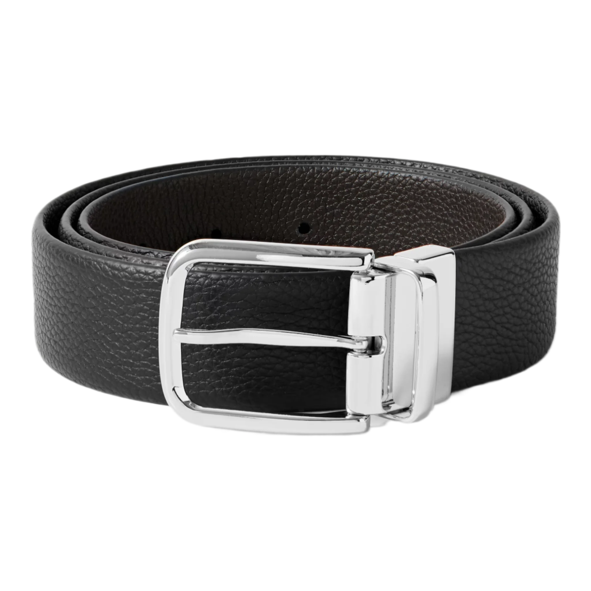 3.5cm Reversible Full-Grain Leather Belt