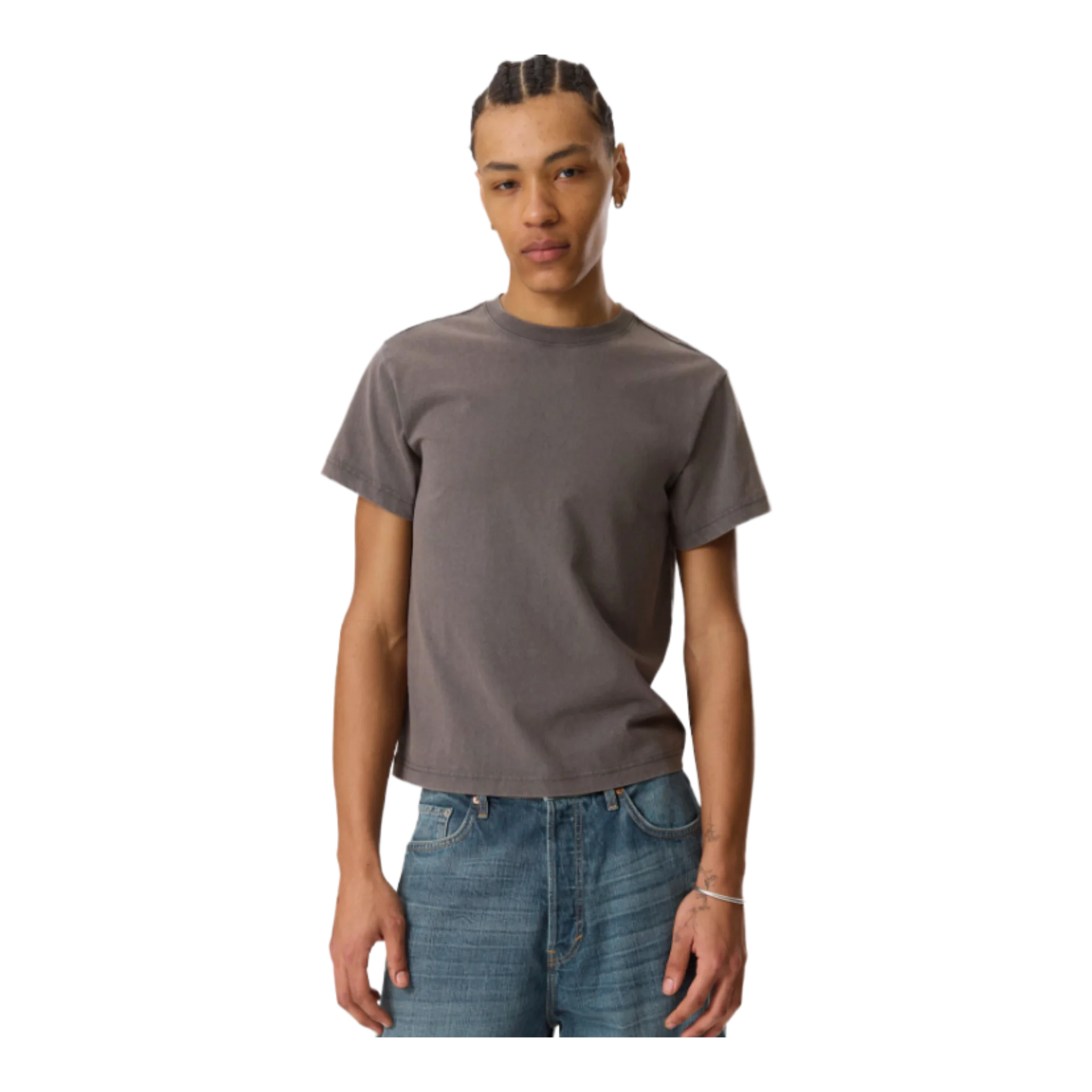Tight Short Sleeved Cotton T-Shirt