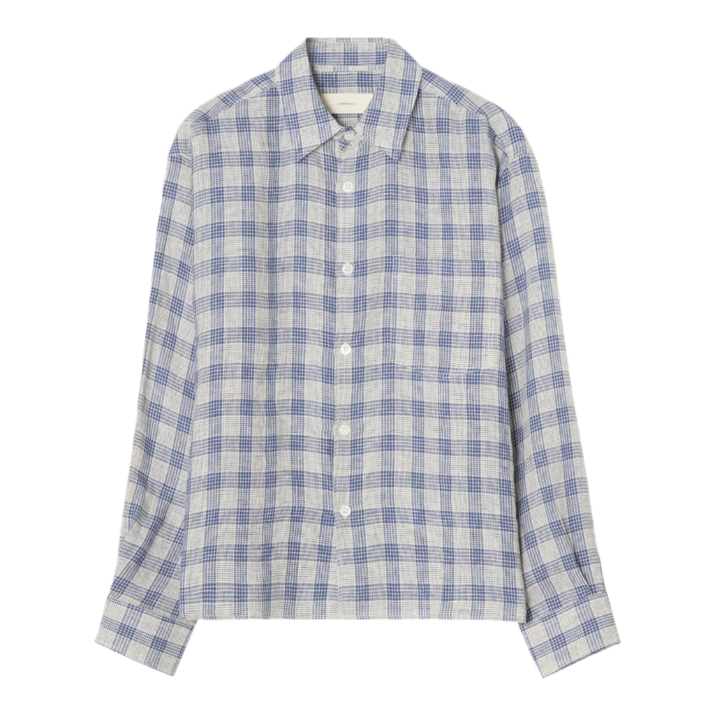 Juan Blue Check Linen Shirt