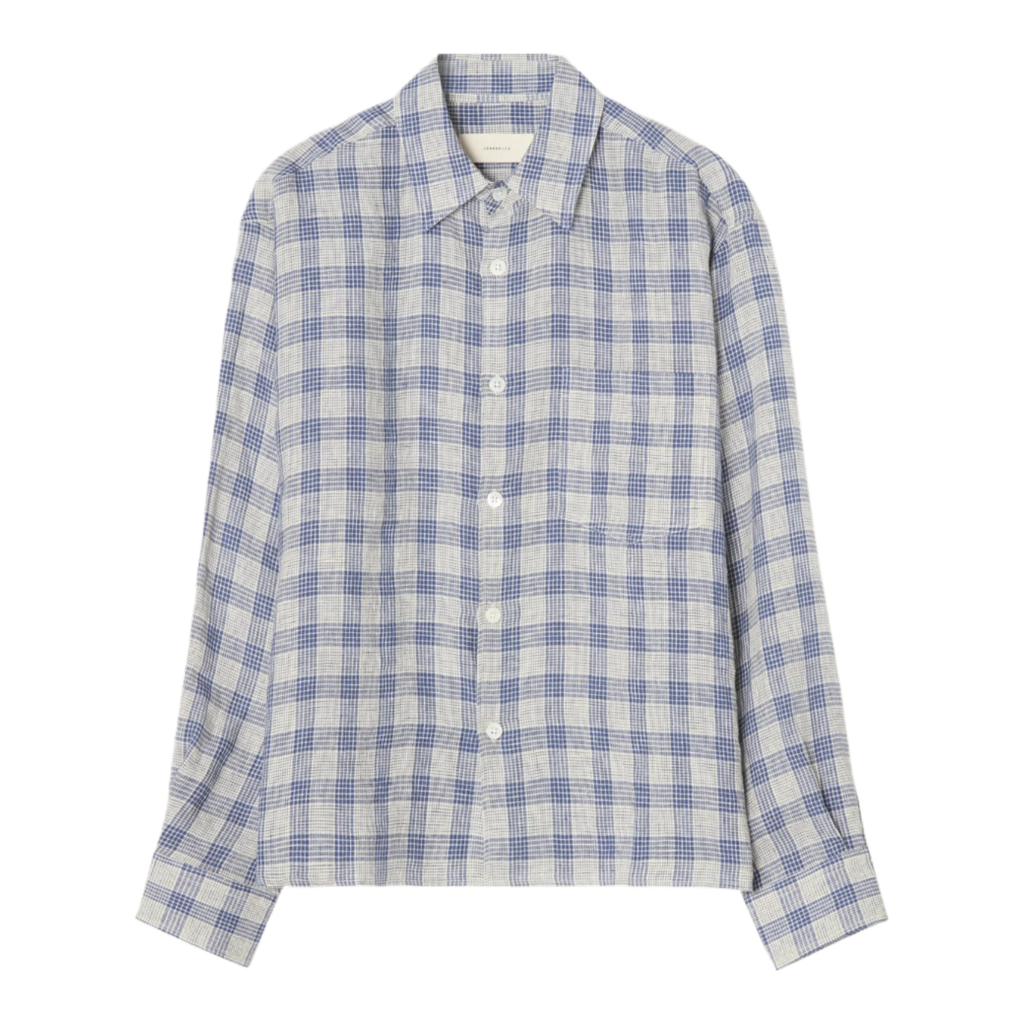 Juan Blue Check Linen Shirt