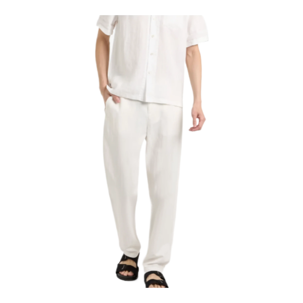 Mendes striped lyocell, linen and cotton-blend pants