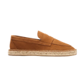 Diego Tobacco Suede Espadrille Loafers