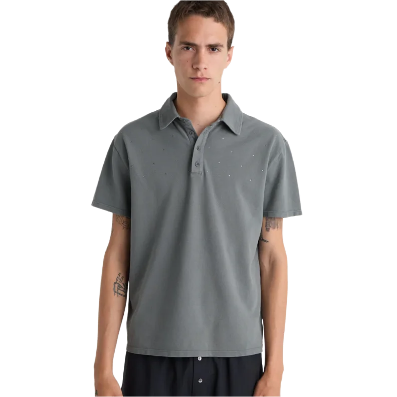 No 2932 / Strip Piqué Polo Shirt