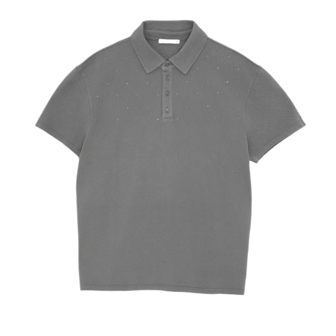 No 2932 / Strip Piqué Polo Shirt