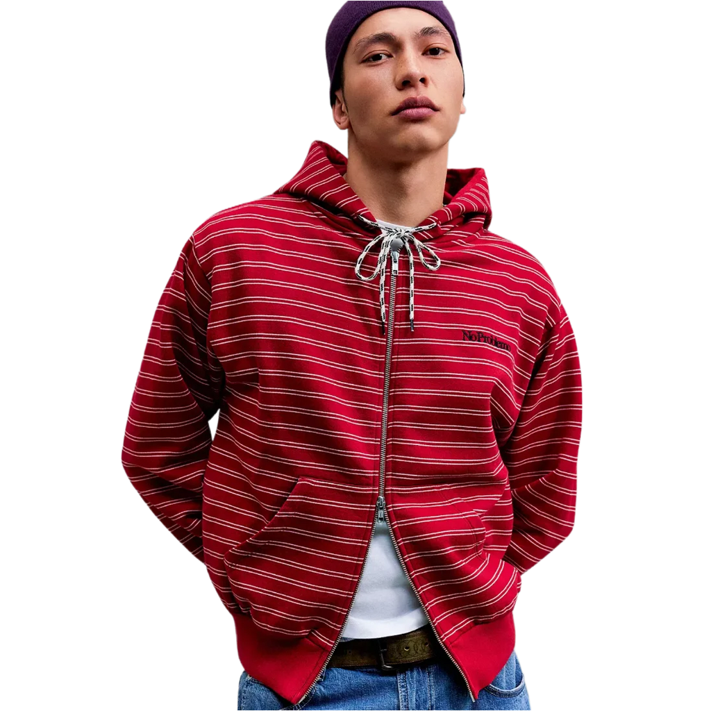 Mini Stripe Zip-Through Hoodie