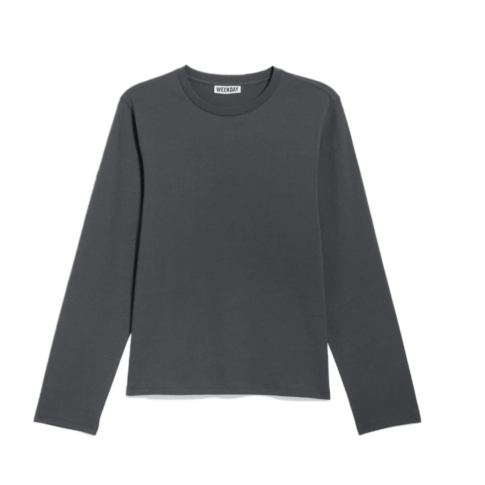Tight Long-Sleeved Cotton T-Shirt