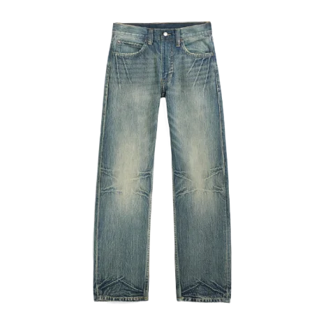 Anti Unisex Low Waist Regular Straight Jeans