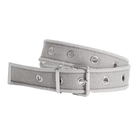 Cotton Canvas Belt with Eyelets