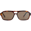 Rectangular Aviator Sunglasses Tortoiseshell Brown