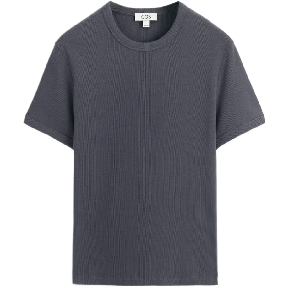 Slim Ribbed Cotton T-Shirt
