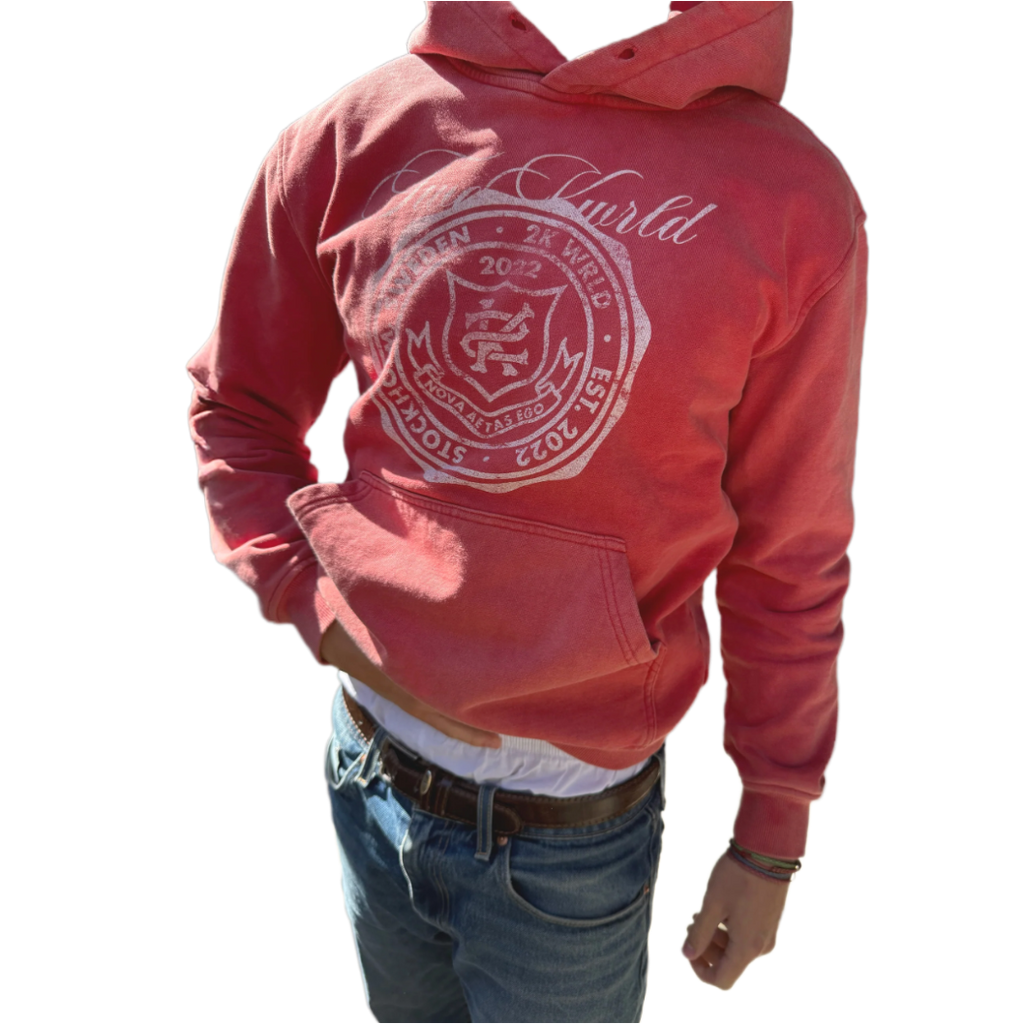 Coral Washed Hoodie
