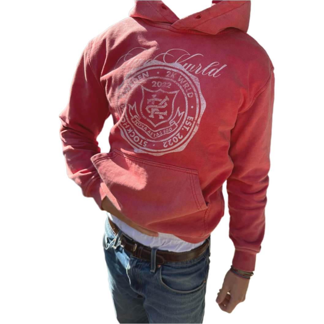 Coral Washed Hoodie