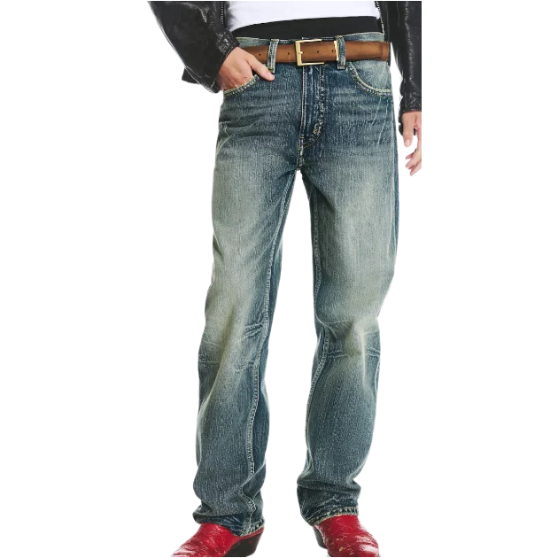 Anti Unisex Low Waist Regular Straight Jeans Hazy Blue Medium Blue
