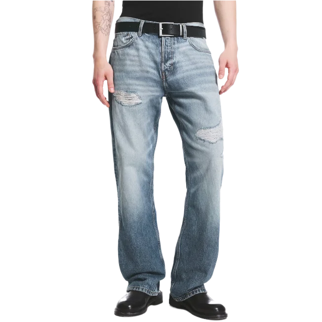 SPACE MID WAIST RELAXED STRAIGHT JEANS