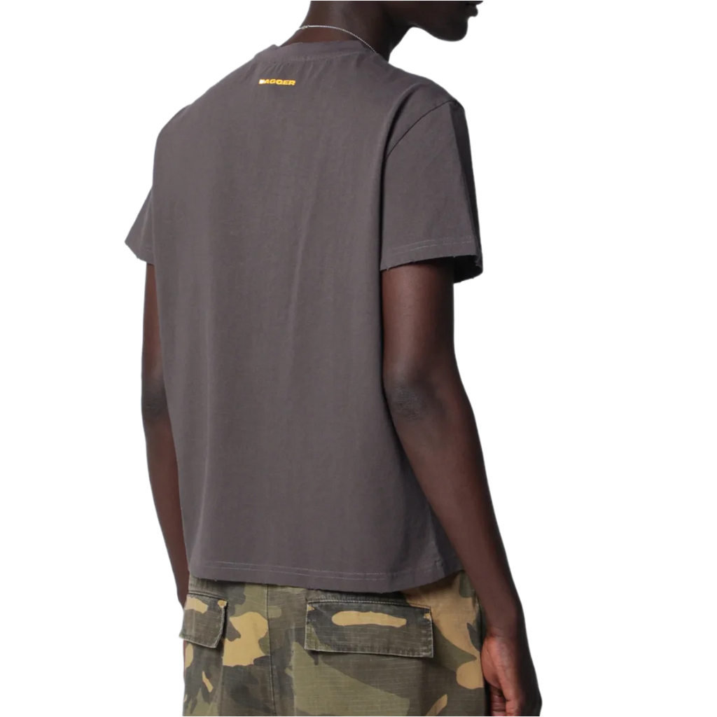 Washed Gray T-shirt with Rips