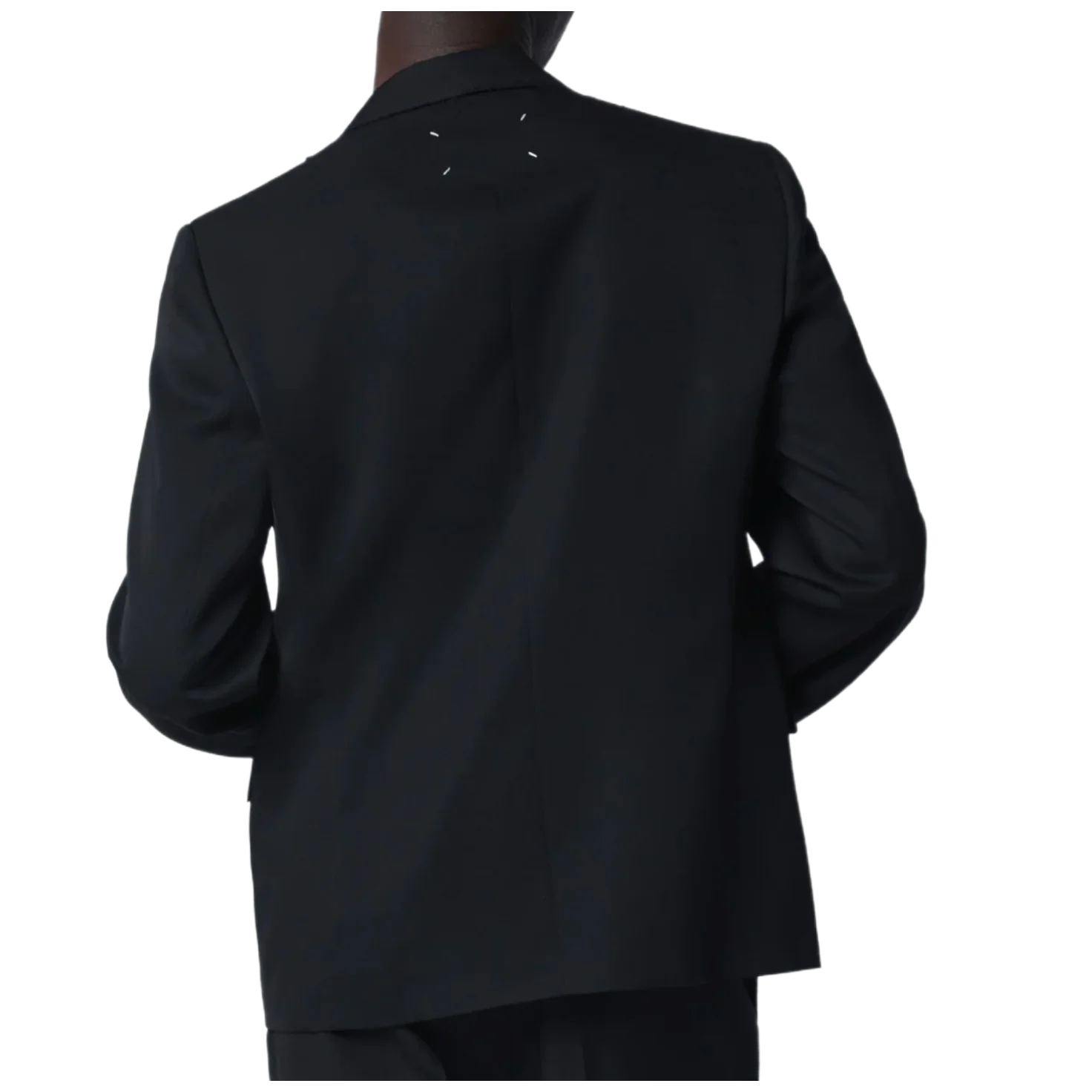 Single-breasted black wool jacket