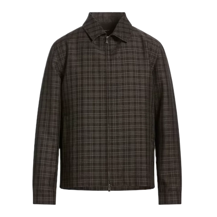 Plaid Flannel Zip-Up Jacket