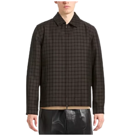 Plaid Flannel Zip-Up Jacket