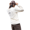 UO Exclusive Ecru Ines Waffle Long Sleeve Top