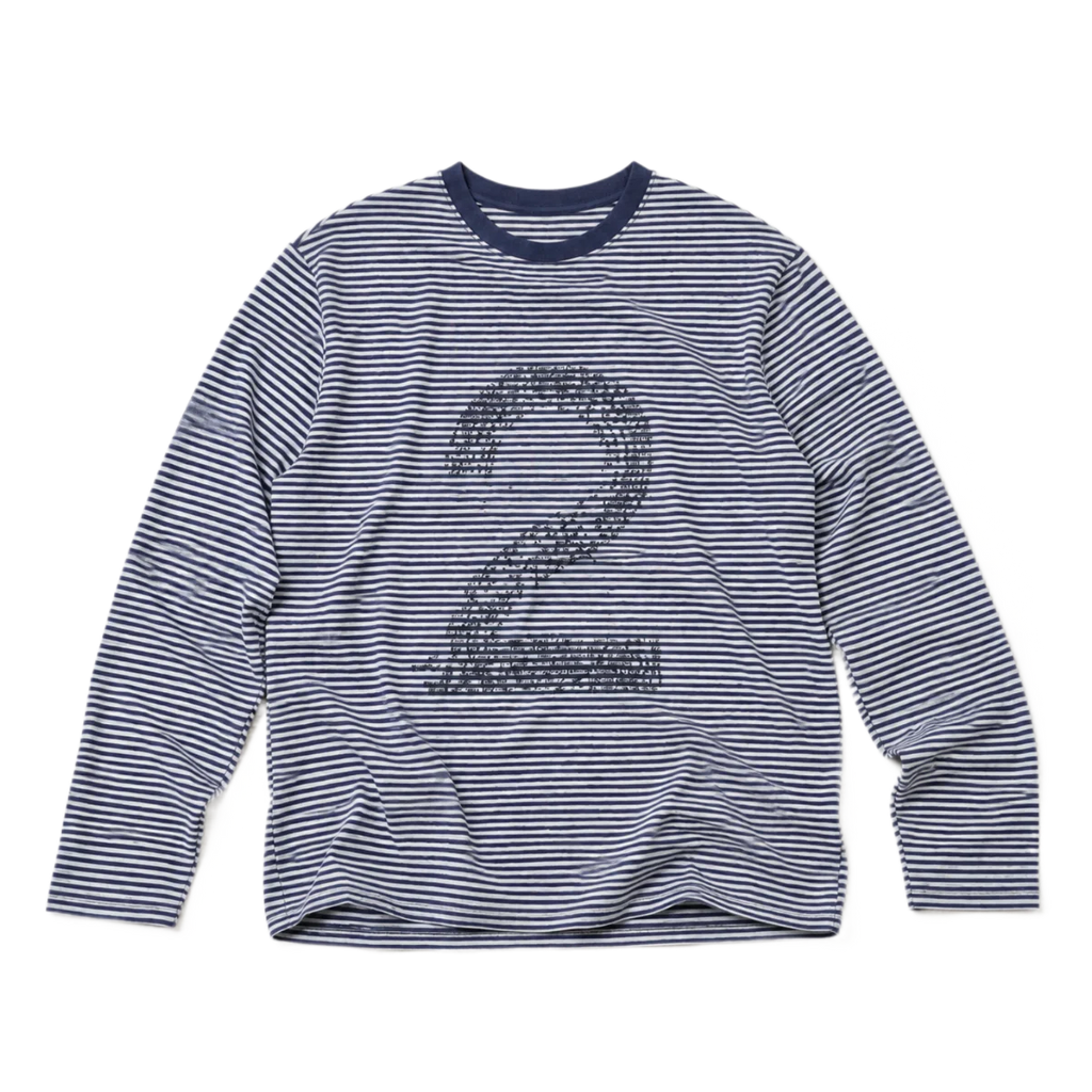 UO Exclusive Navy 62 Striped Long Sleeve T-Shirt