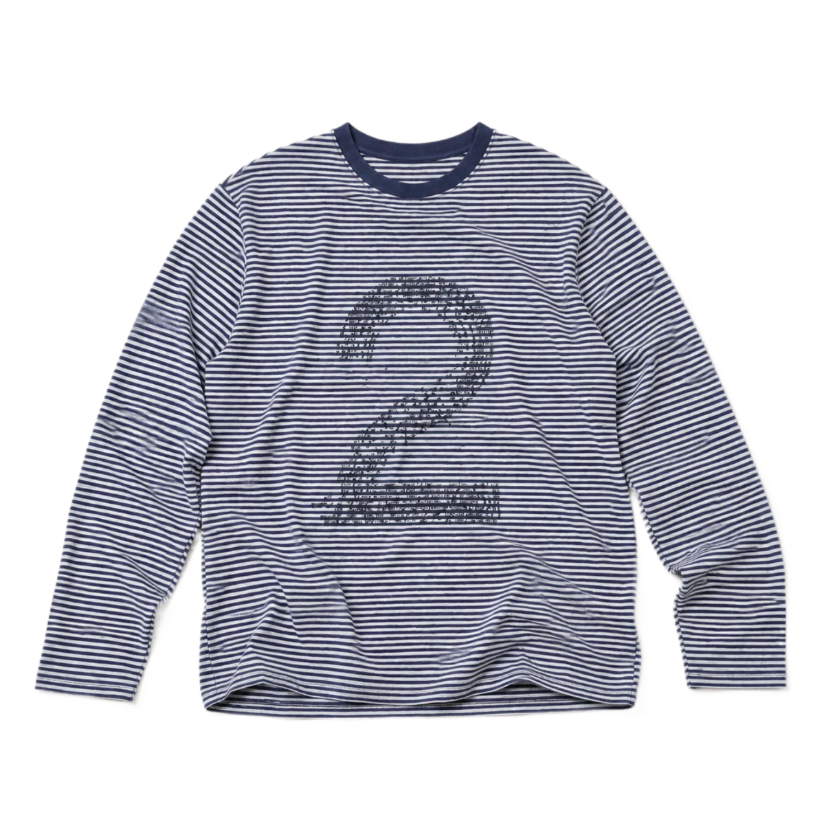 UO Exclusive Navy 62 Striped Long Sleeve T-Shirt