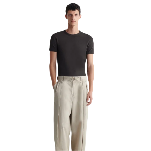 Slim-Fit Ribbed Cotton T-Shirt