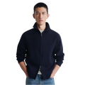 Milano Knit Funnel-Neck Zip-Up Jacket