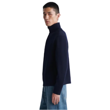 Milano Knit Funnel-Neck Zip-Up Jacket