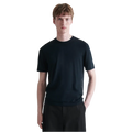 Silk and Cotton Contrast Edge T-Shirt