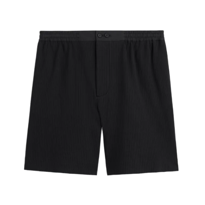 Ribbed Knit Cotton Jersey Shorts