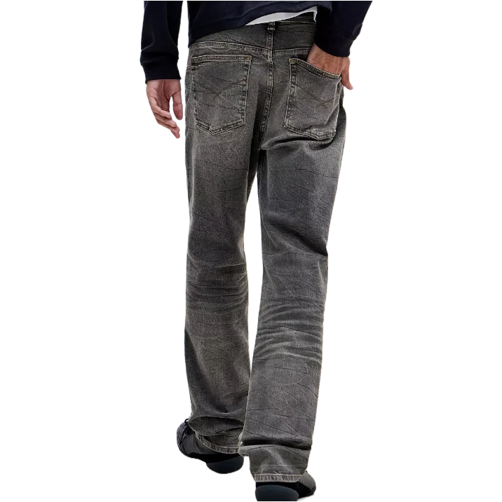Washed Black Drainpipe Straight Leg Jeans