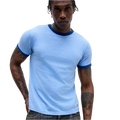 Blue Slub Ringer T-Shirt