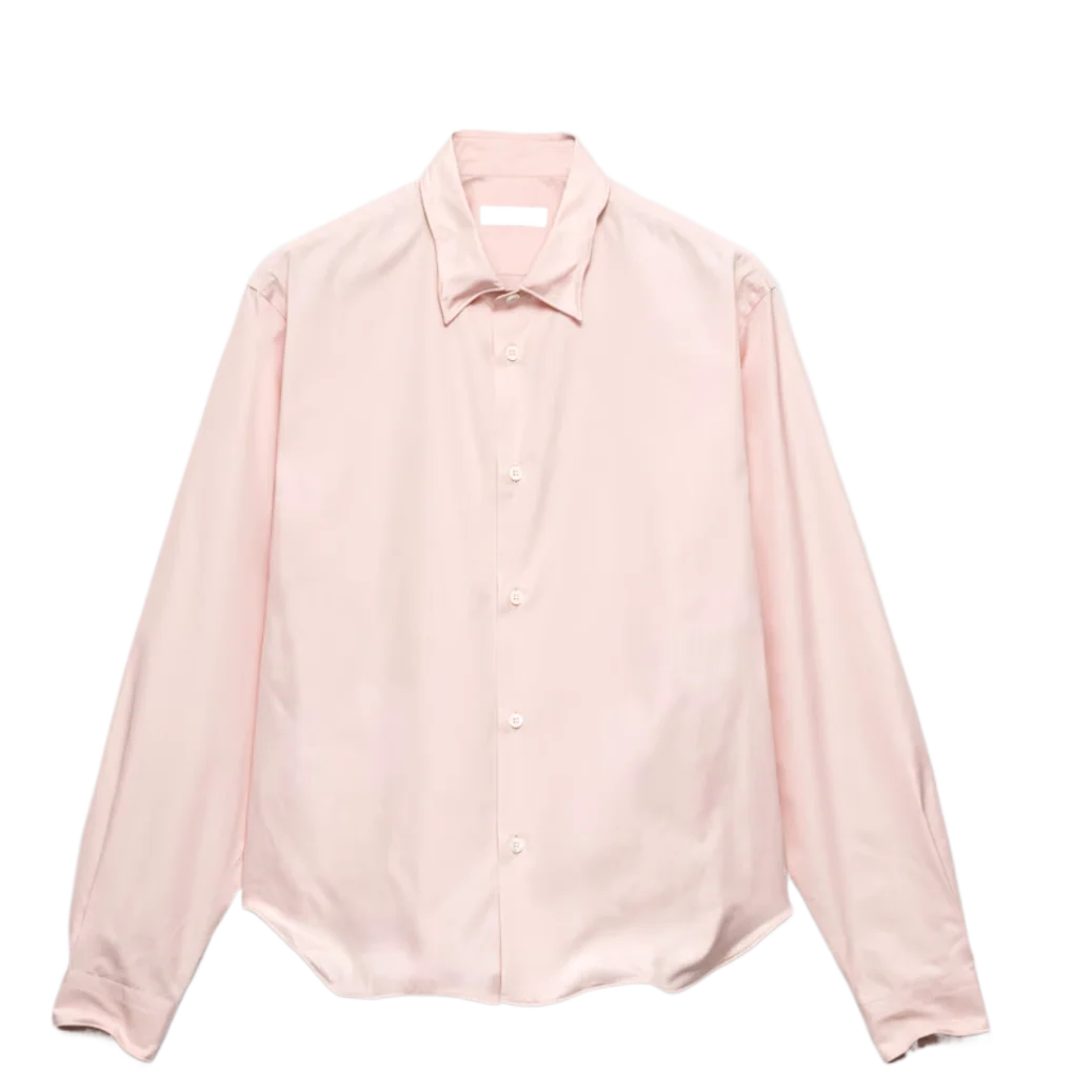 Cotton Shirt with Triangle Logo