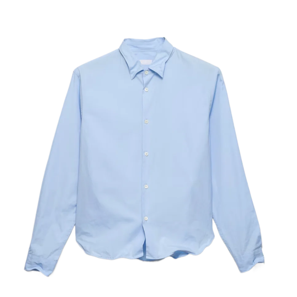 Cotton Shirt with Triangle Logo