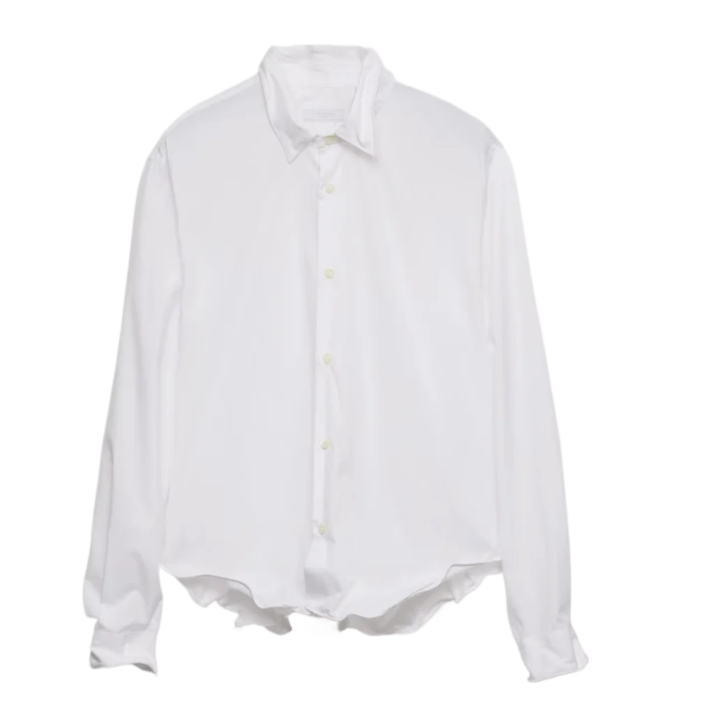 Cotton Shirt with Triangle Logo
